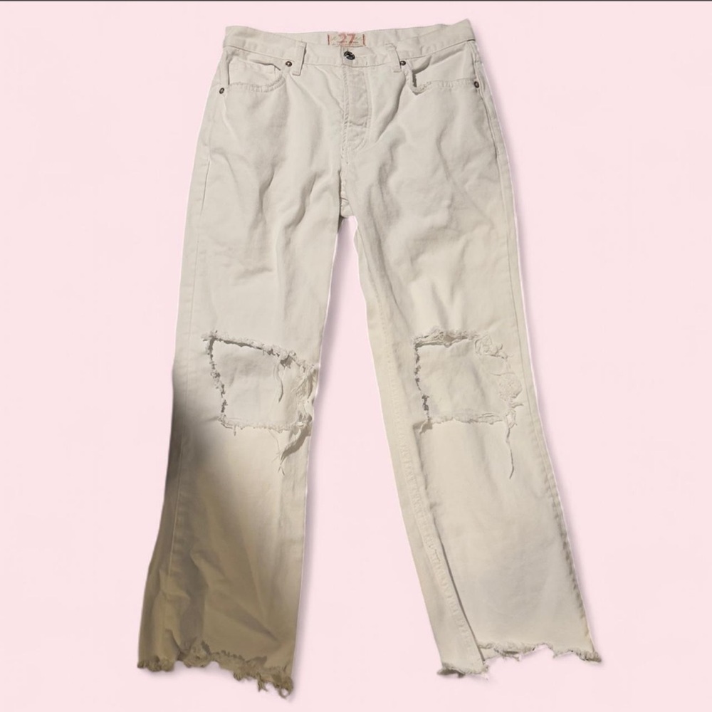 We the free 27 distressed Women's white Jeans